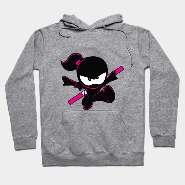 Ninja Kidz Pink Hoodie by TypeTees